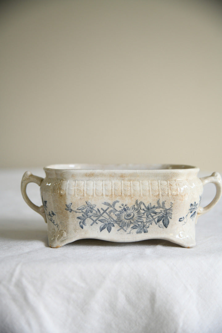 Victorian Ironstone Two Handled Footed Dish
