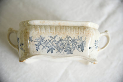 Victorian Ironstone Two Handled Footed Dish