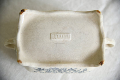 Victorian Ironstone Two Handled Footed Dish