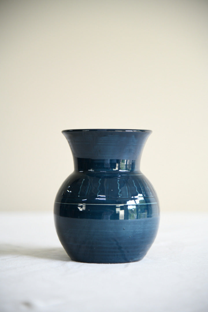 Prinknash Pottery Blue Glaze Vase