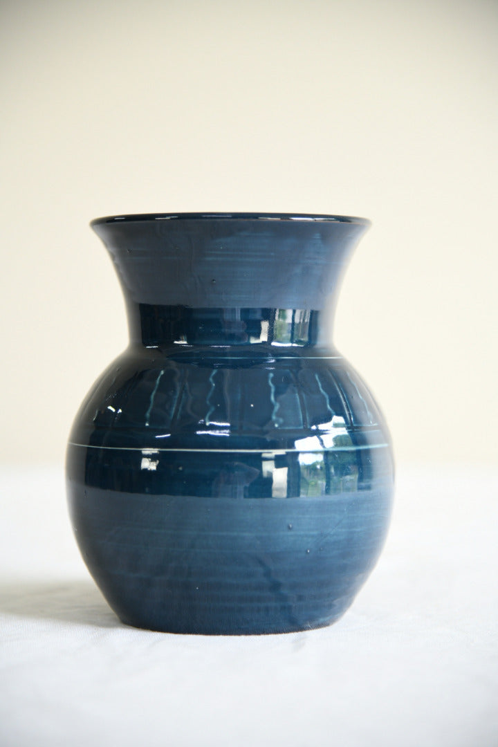Prinknash Pottery Blue Glaze Vase
