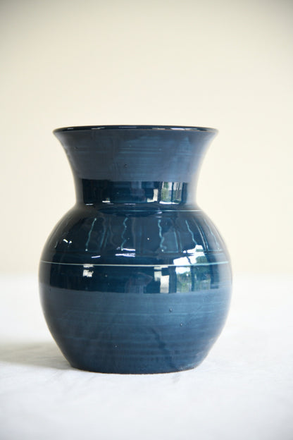 Prinknash Pottery Blue Glaze Vase