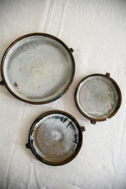 Trevor Corser Leach Pottery Dishes, Set of 3