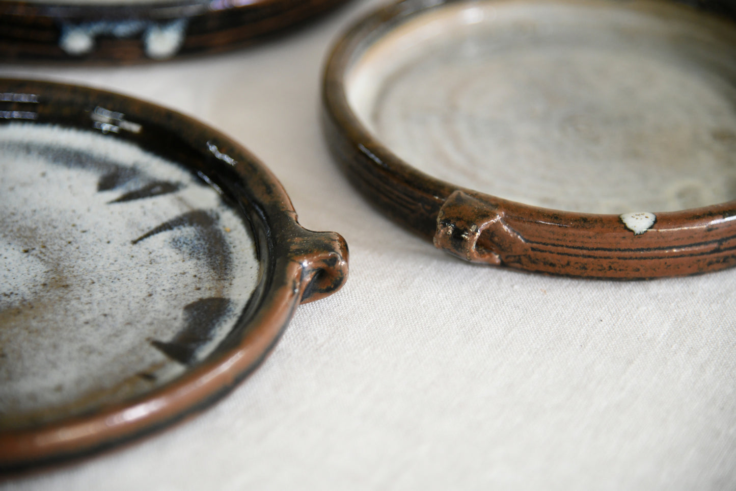 Trevor Corser Leach Pottery Dishes, Set of 3