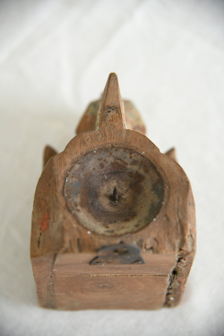 Antique Polychrome Candle Wall Sconce