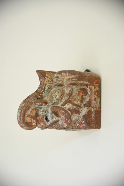 Antique Polychrome Candle Wall Sconce