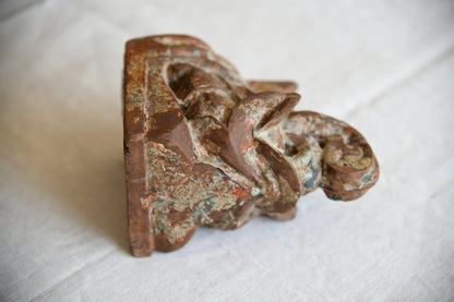 Antique Polychrome Candle Wall Sconce