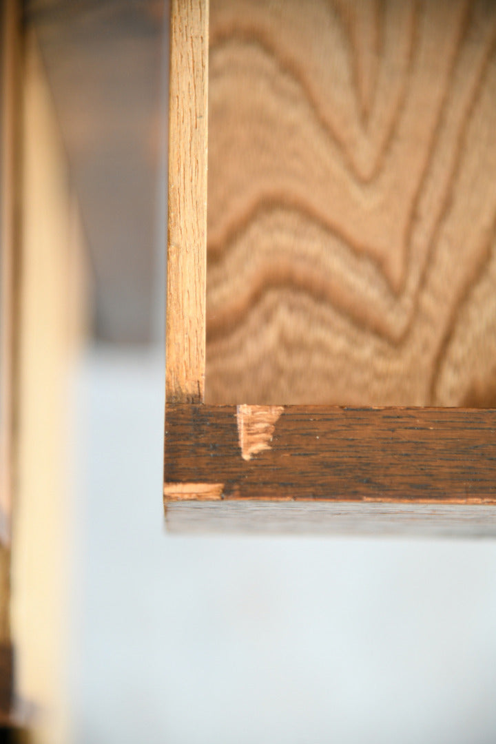 Mid Century Oak Twin Pedestal Desk