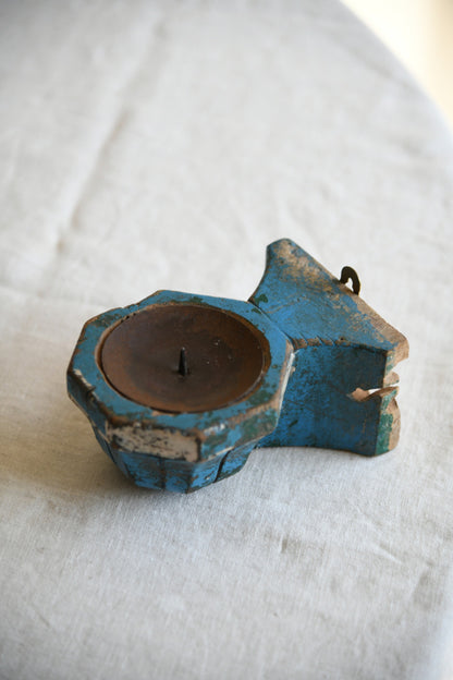 Antique Carved Wooden Candle Sconce