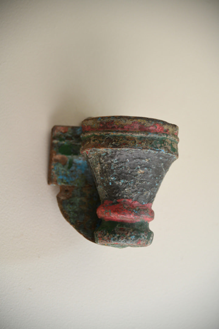 Antique Carved Wooden Wall Sconce