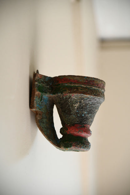 Antique Carved Wooden Wall Sconce