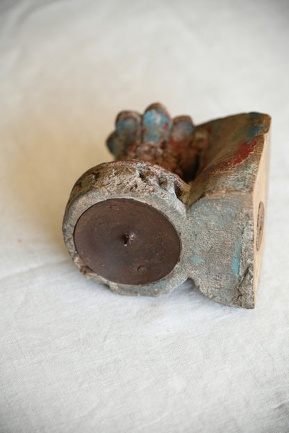 Antique Carved Wooden Candle Sconce