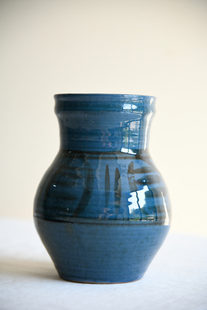 Cricklade Pottery Blue Glazed Vase