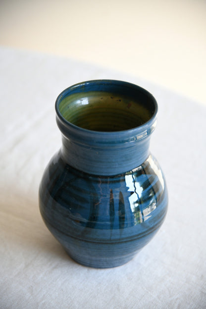 Cricklade Pottery Blue Glazed Vase