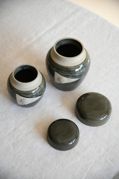 Cripplesease Pottery Lidded Jars