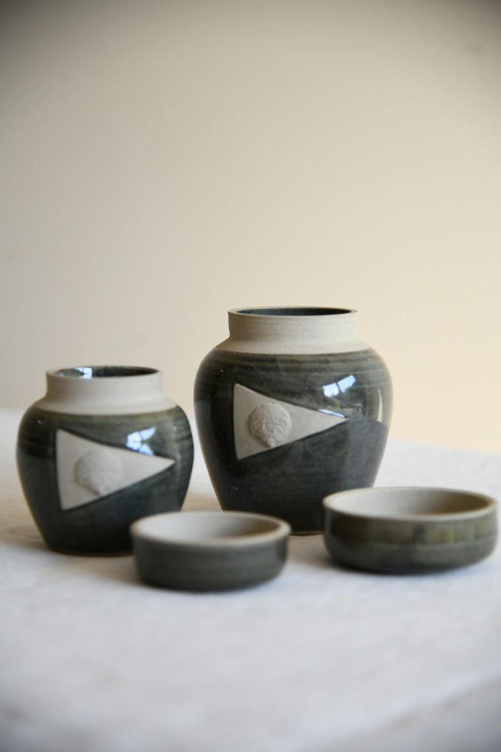 Cripplesease Pottery Lidded Jars