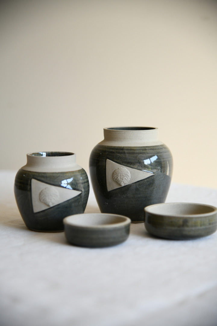 Cripplesease Pottery Lidded Jars
