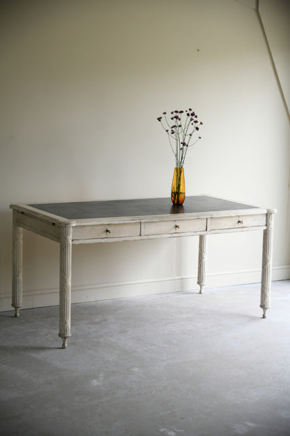 Early 20th Century Gustavian Style Painted Extending Writing Table