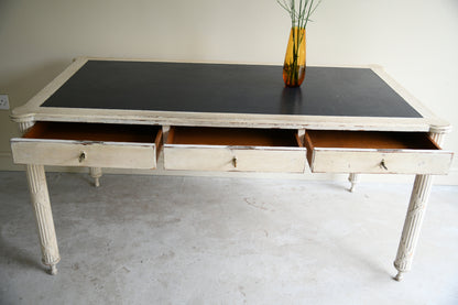 Early 20th Century Gustavian Style Painted Extending Writing Table