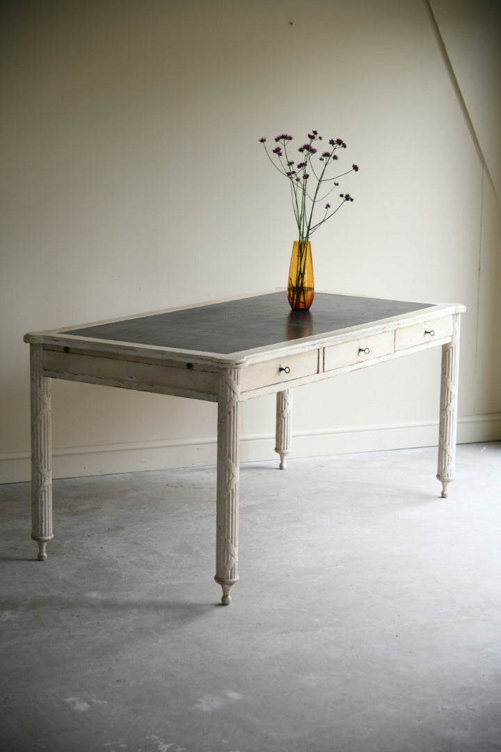 Early 20th Century Gustavian Style Painted Extending Writing Table