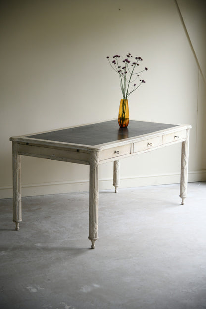 Early 20th Century Gustavian Style Painted Extending Writing Table