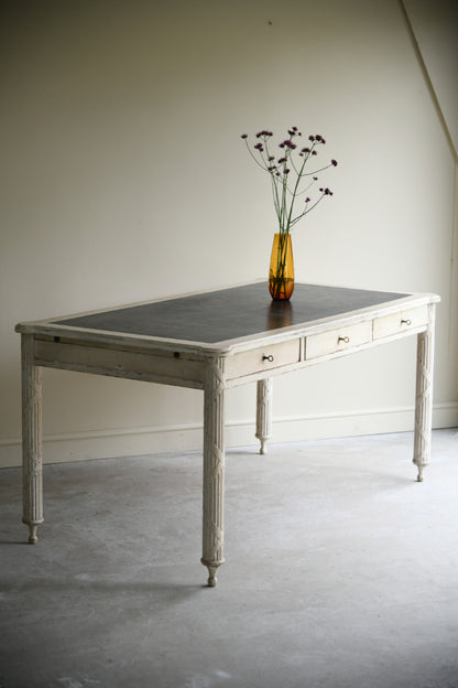 Early 20th Century Gustavian Style Painted Extending Writing Table