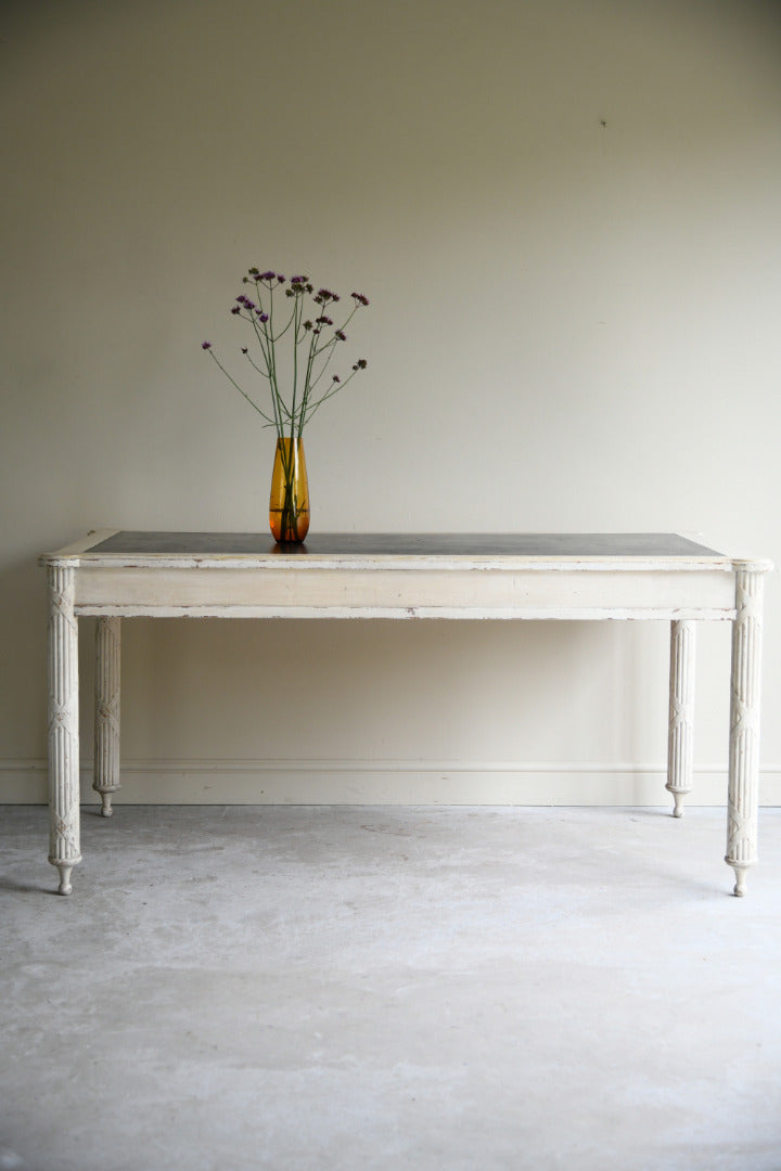 Early 20th Century Gustavian Style Painted Extending Writing Table