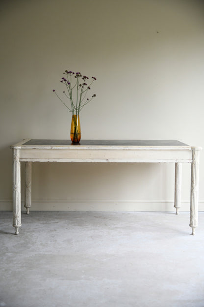 Early 20th Century Gustavian Style Painted Extending Writing Table
