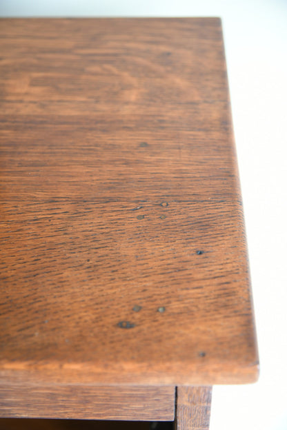 Vintage Oak Tambour Front Filing Cabinet