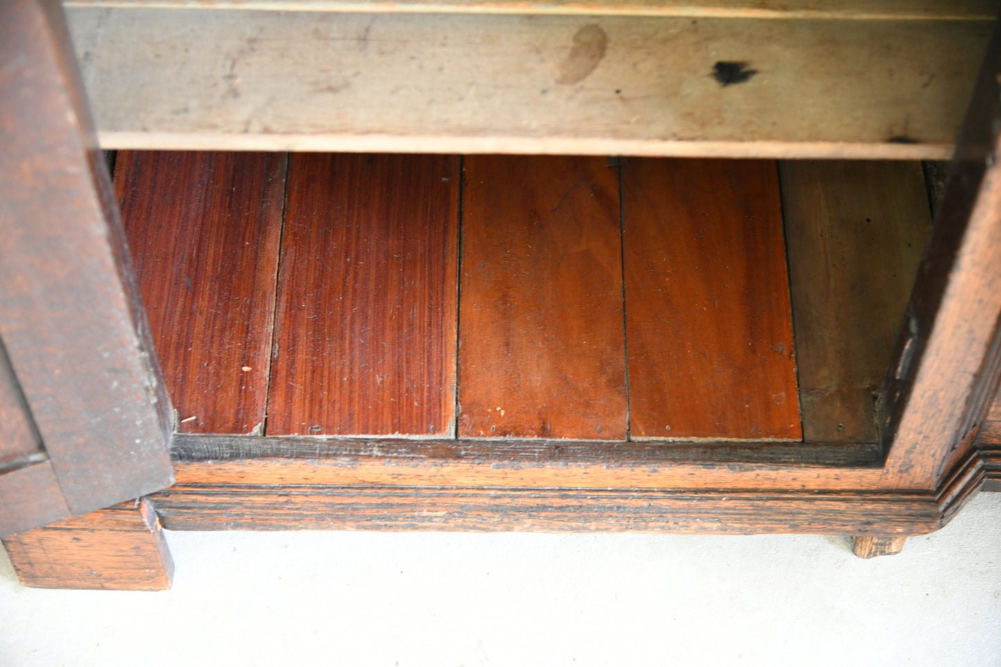 Georgian Oak Dresser Base with Fluted Corners