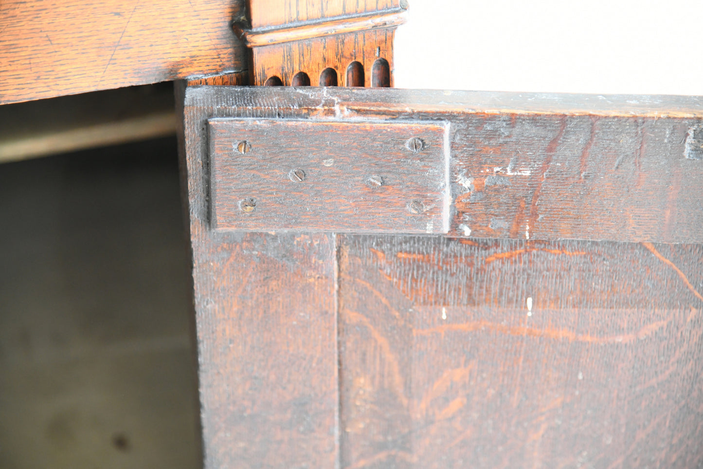 Georgian Oak Dresser Base with Fluted Corners
