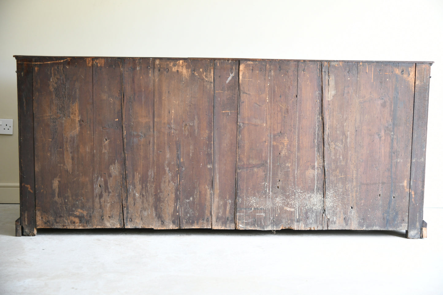 Georgian Oak Dresser Base with Fluted Corners