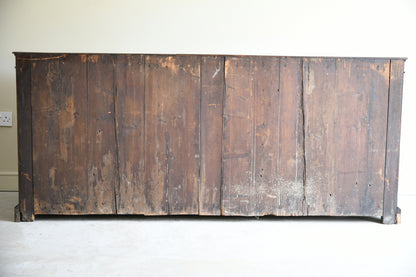 Georgian Oak Dresser Base with Fluted Corners