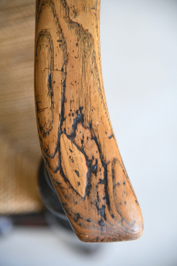 Antique Oak Spindle Back Armchair