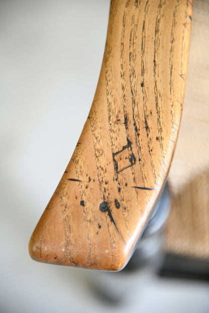 Antique Oak Spindle Back Armchair