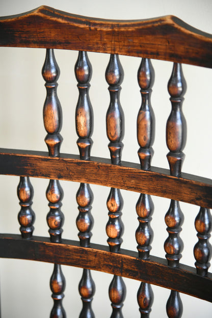 Antique Oak Spindle Back Armchair