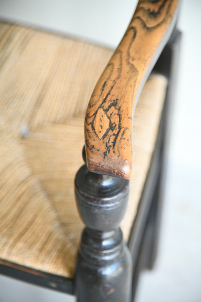 Antique Oak Spindle Back Armchair