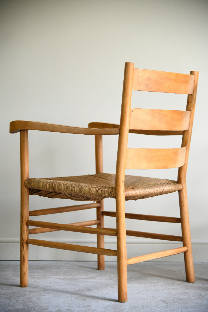 Pair of Ladder Back Armchairs, Style of Charlotte Perriand