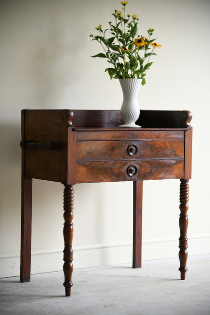 William IV Mahogany Washstand / Side Table