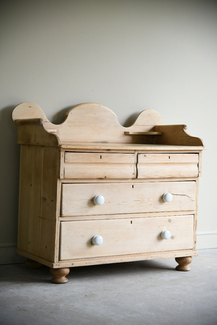 19th Century Stripped Pine Washstand Chest