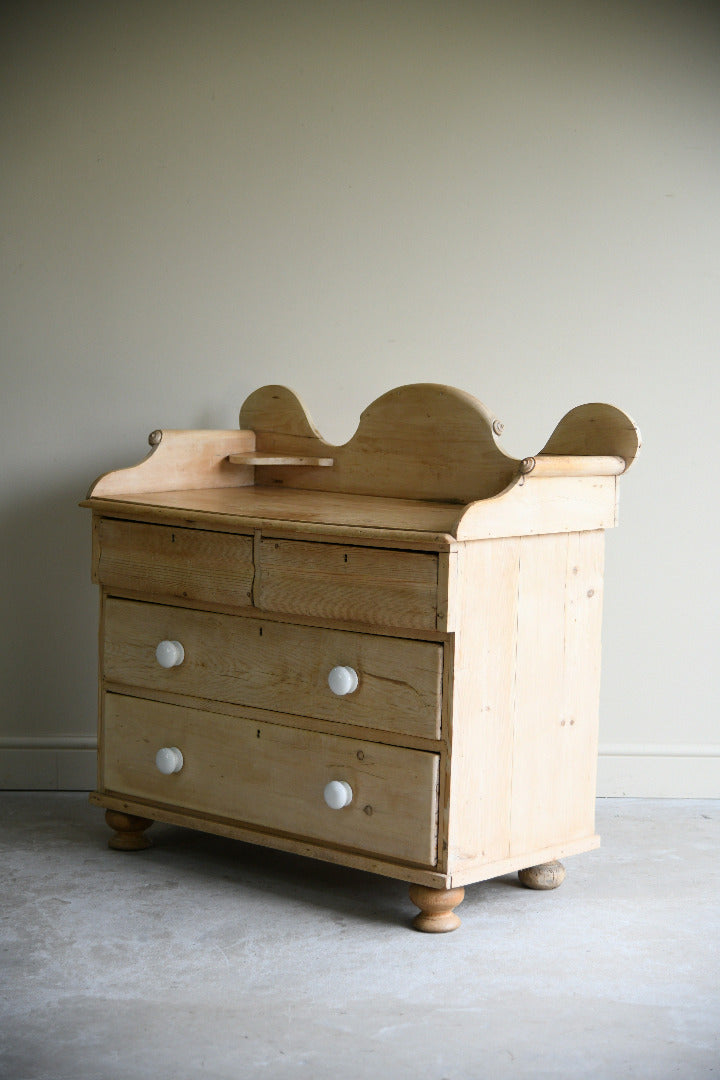 19th Century Stripped Pine Washstand Chest