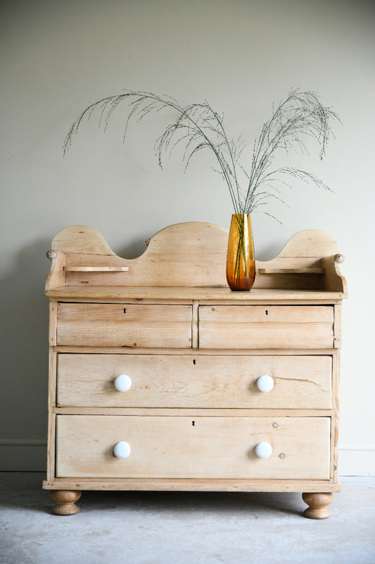 19th Century Stripped Pine Washstand Chest