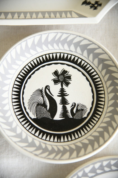 Scottie Wilson for Royal Worcester Crown Ware Tea Set