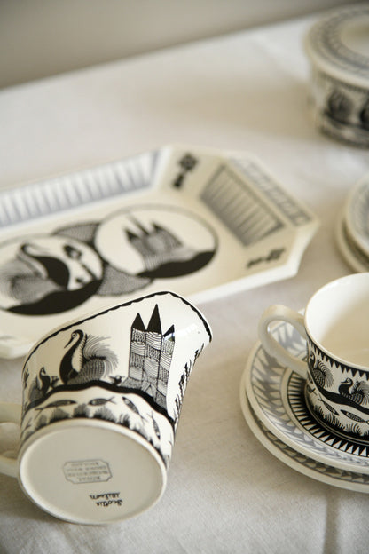 Scottie Wilson for Royal Worcester Crown Ware Tea Set