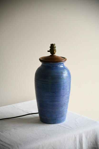 Moorcroft Powder Blue Pottery Lamp