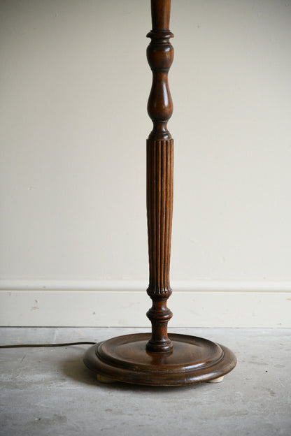 Turned Oak Standard Lamp