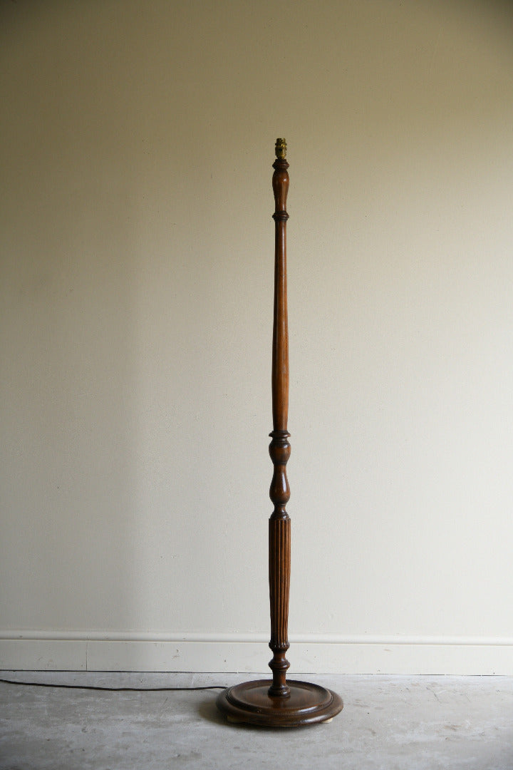 Turned Oak Standard Lamp