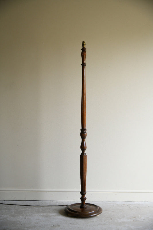 Turned Oak Standard Lamp