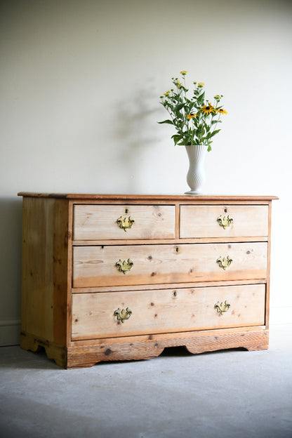 19th Century Stripped Pine Chest of Drawers