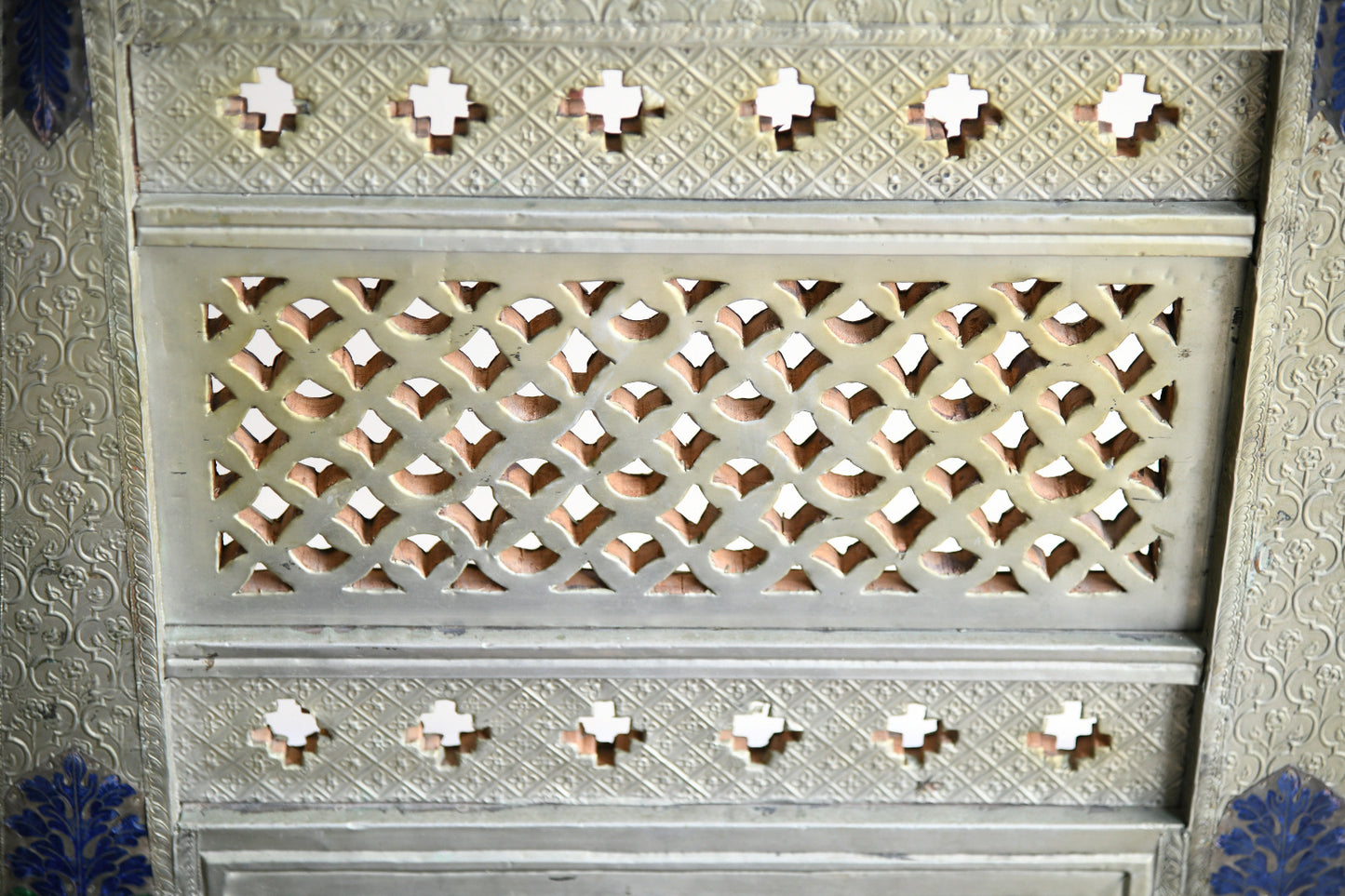 Pair of Vintage Indian Silvered Pidha Chairs